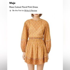 Maje Risso cutout floral-print organic-cotton dress!
